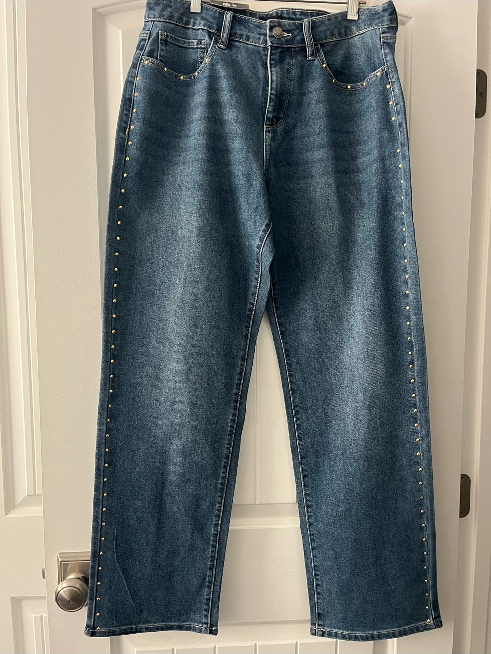 Express Embellished Straight Jeans